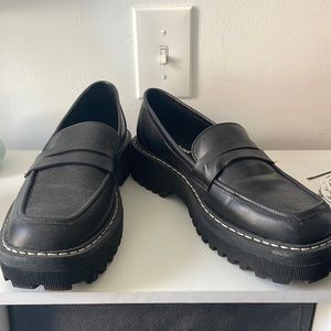 Black loafers size 10